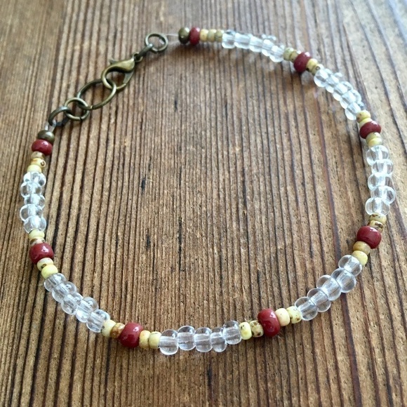 9 In. Men's Beaded Bracelet, Handmade, Men's Boho Beach Bracelet - Picture 4 of 4